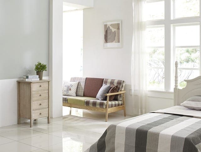 bedroom with neutral color scheme